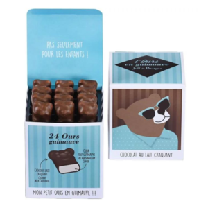 Cube 24 ours en guimauve chocolat au lait
