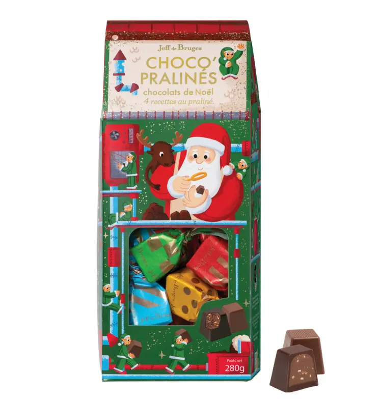 Boite Chocopralinés en forme de chalet