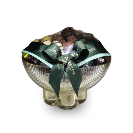 Coupelle en verre avec 500g de chocolats