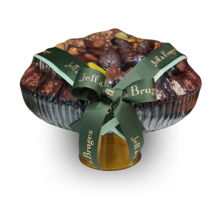 Coupe verte sur pied bronze