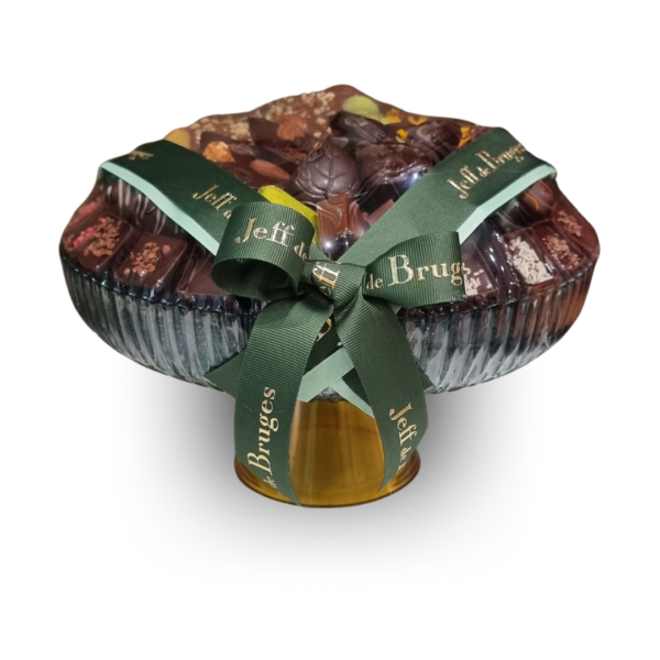 Coupe verte sur pied bronze