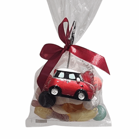 Sachet de bonbons avec voiture porte-photo