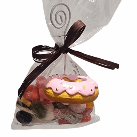Sachet de bonbons avec donut porte-photo