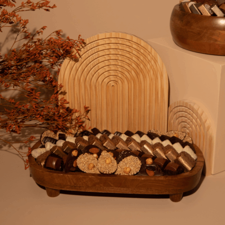Plateau sur pied Santal - 1kg200g de chocolats
