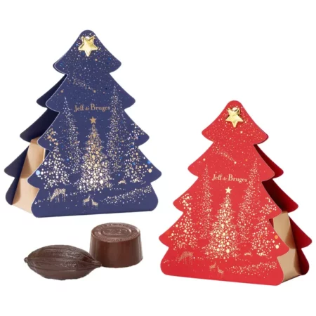 Petit sapin de Noël bleu ou rouge