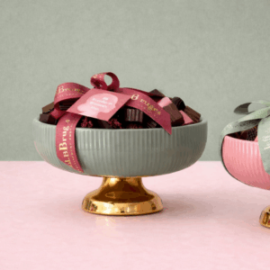 Coupe Verte sur pied doré avec 450g de chocolat