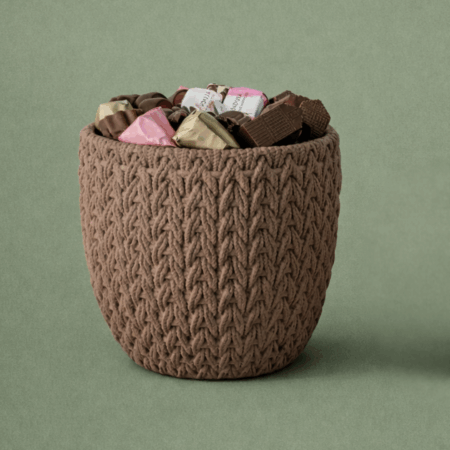 Photophore Gm motif Maille avec 250g de chocolat