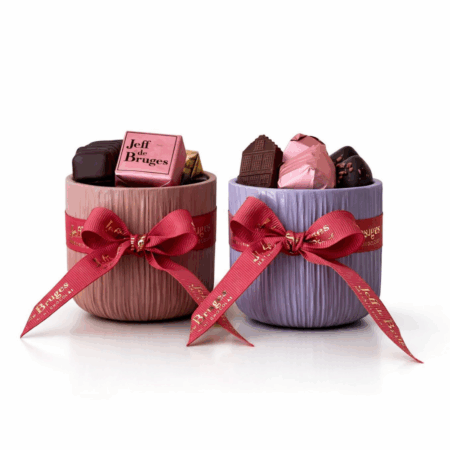 Photophore Plisse Pastel avec 60g de chocolat