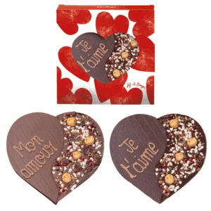 Boite coeur duo en chocolat - 90 g