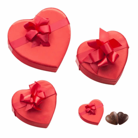 Boite cœur Satin Rouge