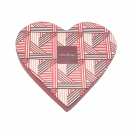 Cœur "Rayé" avec 450g de chocolats - 20cm