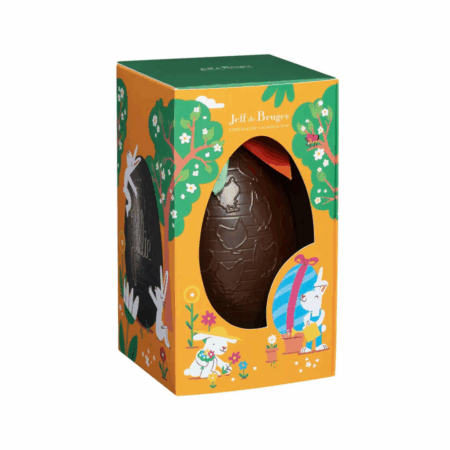 Oeuf en chocolat noir garni - 13 cm