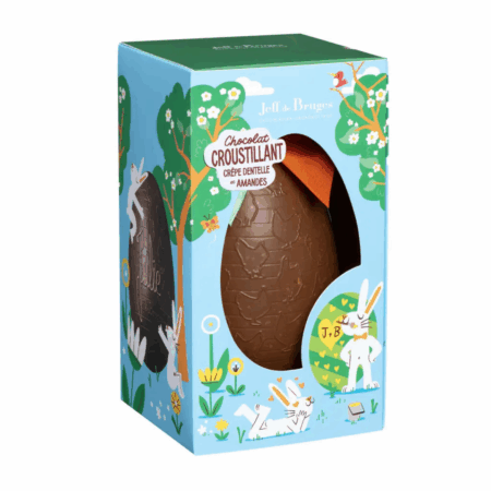 Oeuf croustillant en chocolat au lait garni- 15 cm