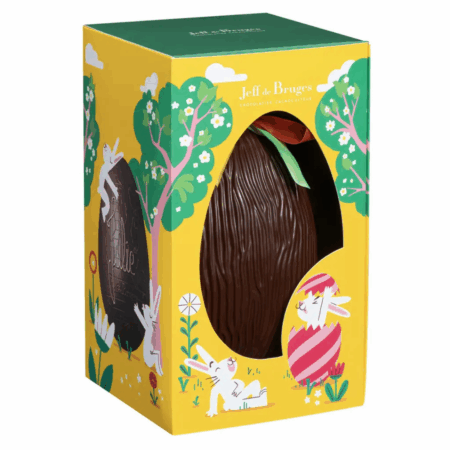 Oeuf en chocolat noir garni - 20 cm