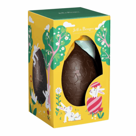 Oeuf en chocolat noir garni - 17 cm